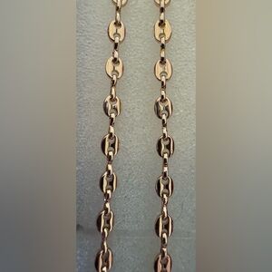 Necklace and bracelet Steel with double gold plating 18 K